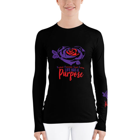 Women's Rash Guard - PURPOSE ROSE